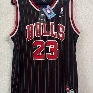 New w/ tags  Jordan Chicago Bulls,Y2K, Nike Black & Red Game Jersey #23 Size XL